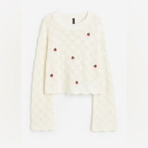 Cream Sweater with Strawberries | H&M